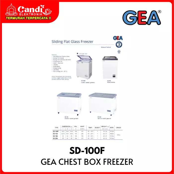 BOX FREEZER SLIDING DOOR GEA